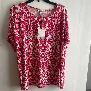 Jules & Leopold Pink and White Boxy Blouse